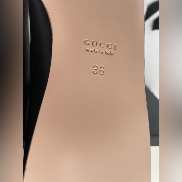 NEW GUCCI BLACK LEATHER HORSEBIT BALLET PRETTY BALLERINA FLAT SHOES BOX 36 - Picture 12 of 13